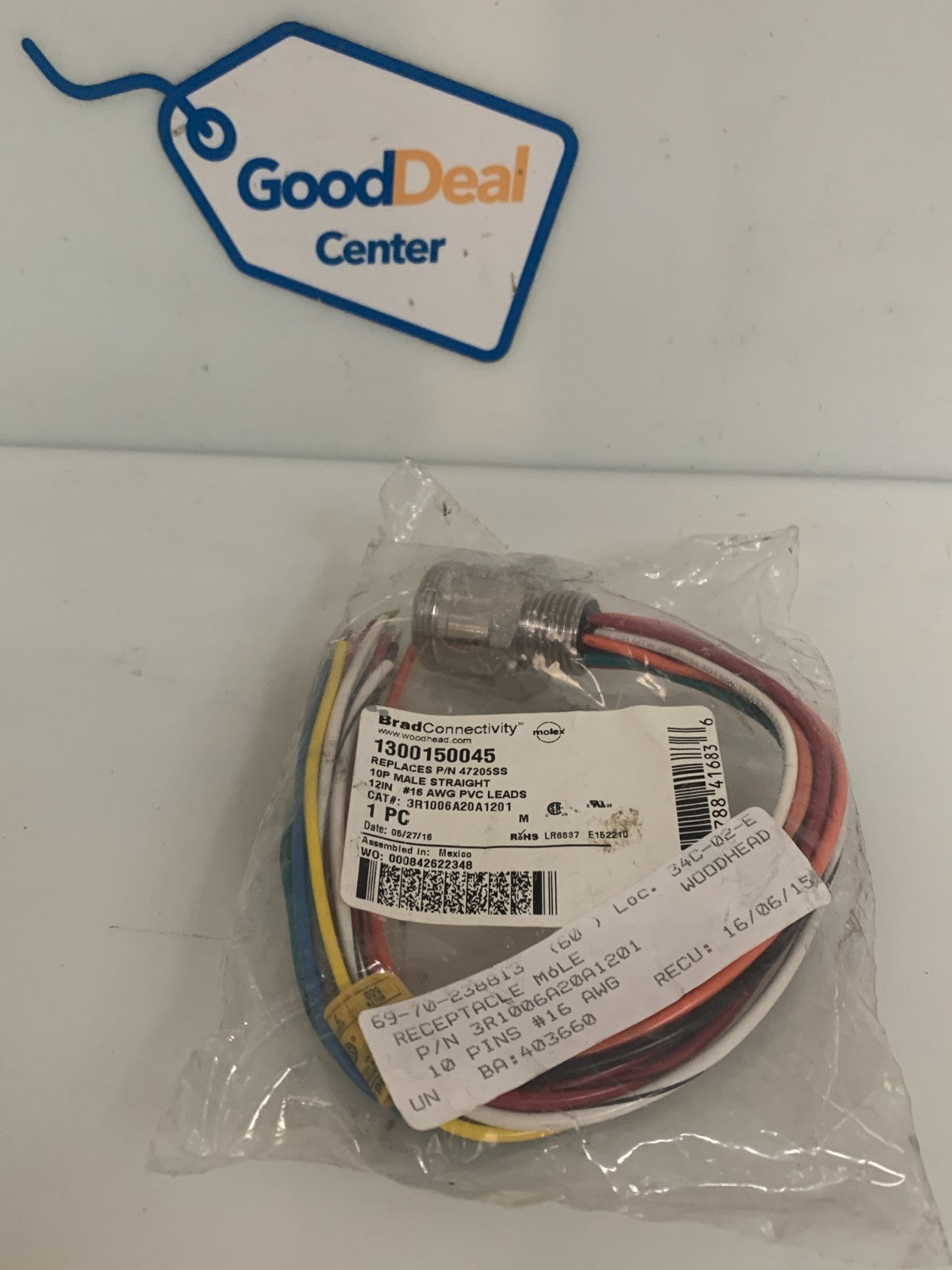 MOLEX BRAD CONNECTIVITY 1300150045 10P MALE STRAIGHT PLUG0