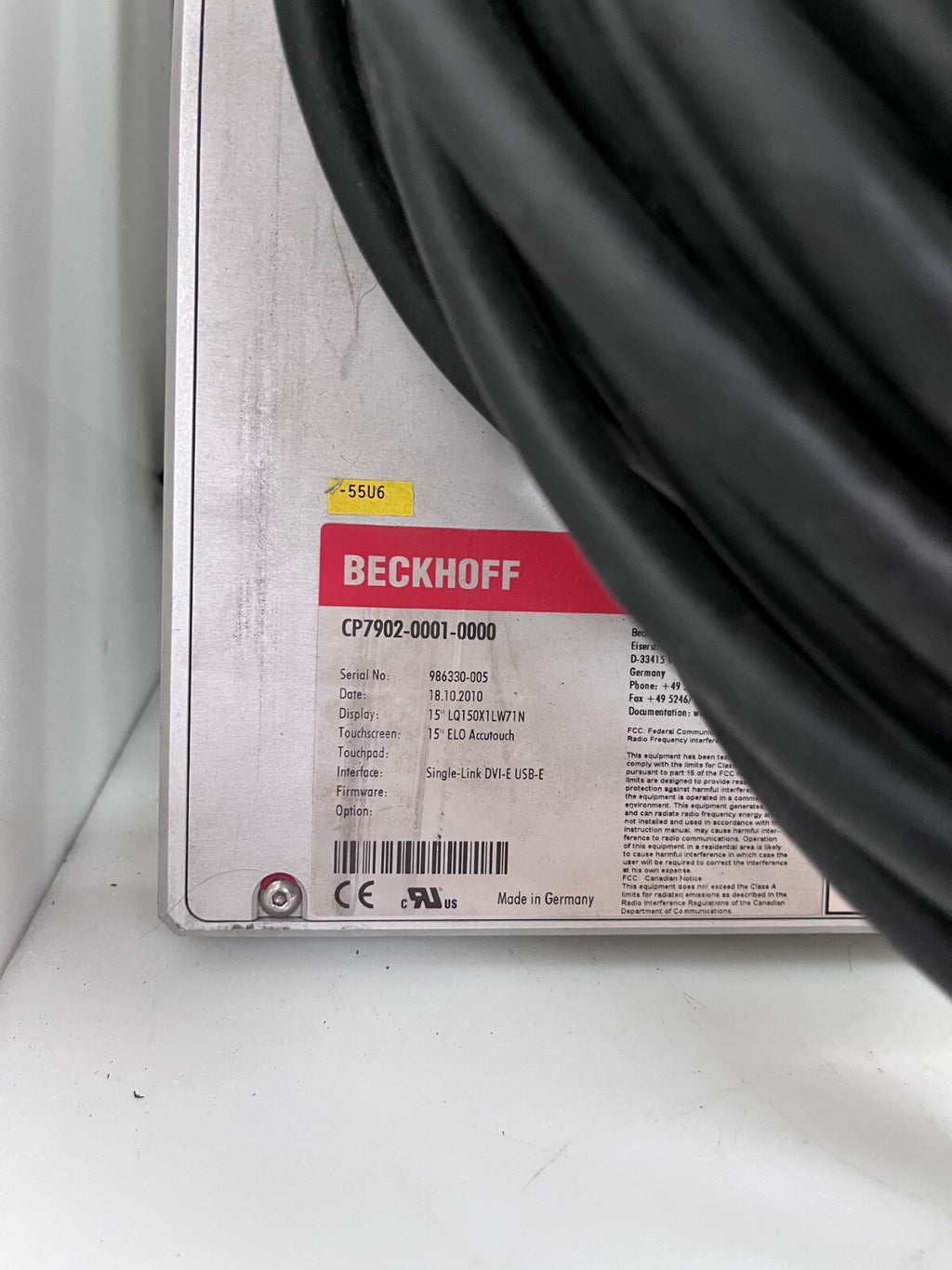 BERGHOFF CP7902-0001-0000   Operator Touch Panel 15"   w/Cable