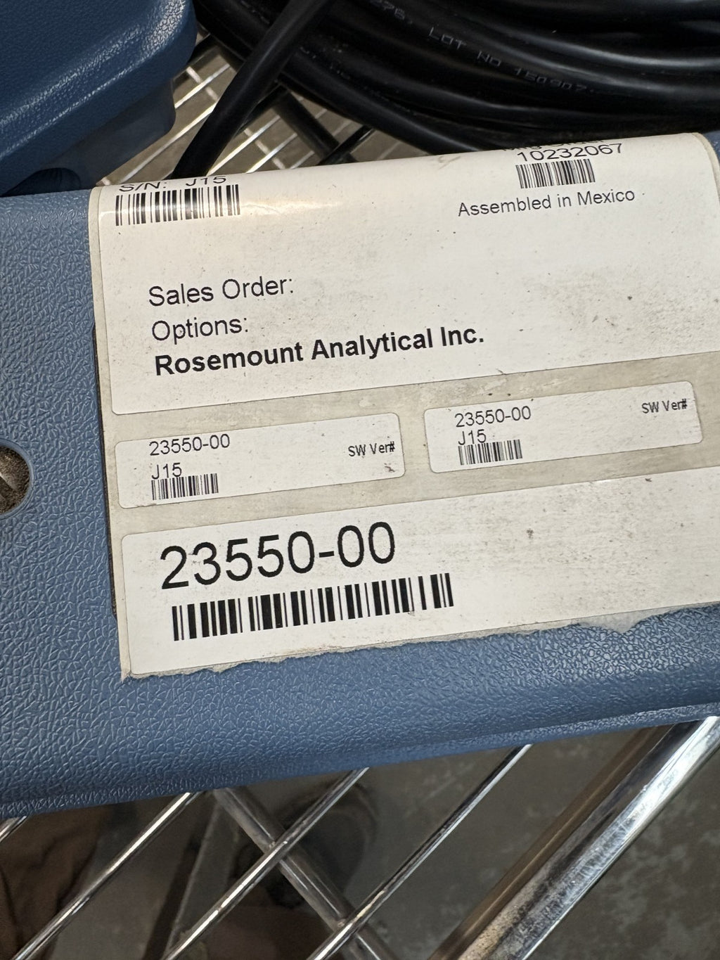 LOT OF 2 ROSEMOUNT ANALYTICAL J BOX W/CABLE EXTENSION ASSY #23550-002