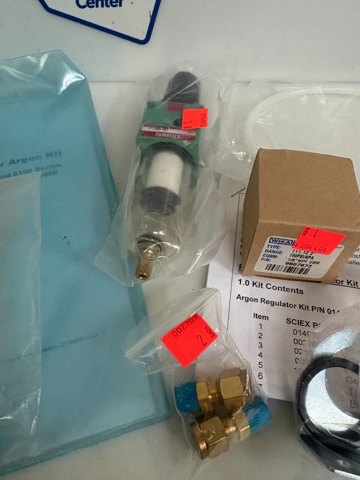 PERKIN ELMER FILTER/REGULATOR KIT FOR E 6000 N 812-0508 REV-A