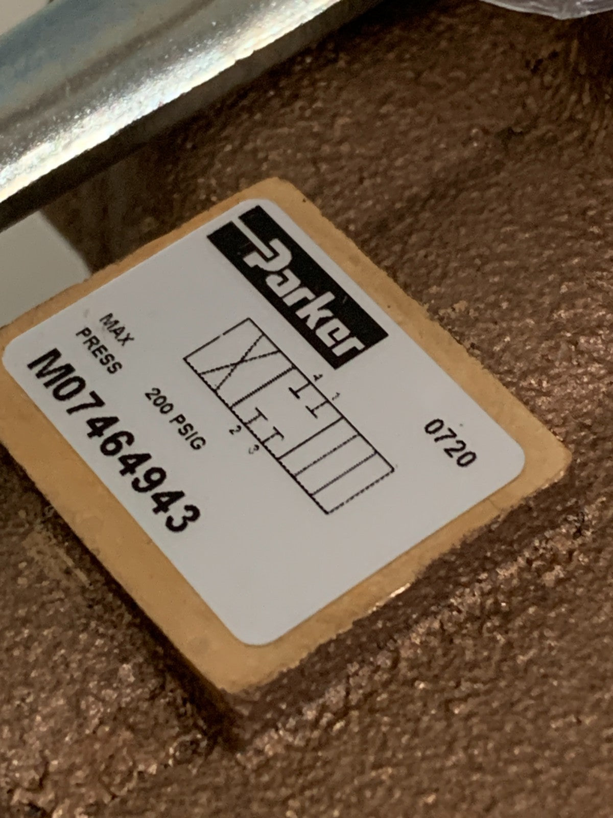 PARKER PNEUMATIC MANUAL VALVE M07464943
