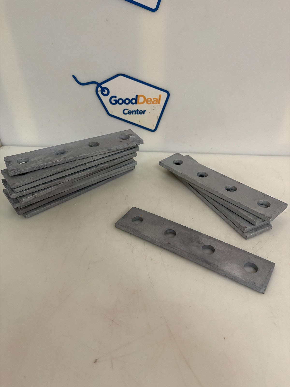 LOT OF 14 ABB THOMAS & BETTS 4 HOLE GALVANIZED PLATE CONNECTOR B-9660
