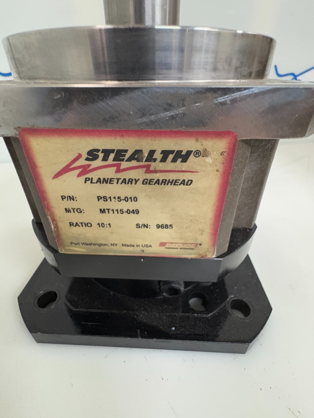 STEALTH PLANETARY GEAR HEAD RATIO 10:1 PS115-010 MT 115-049
