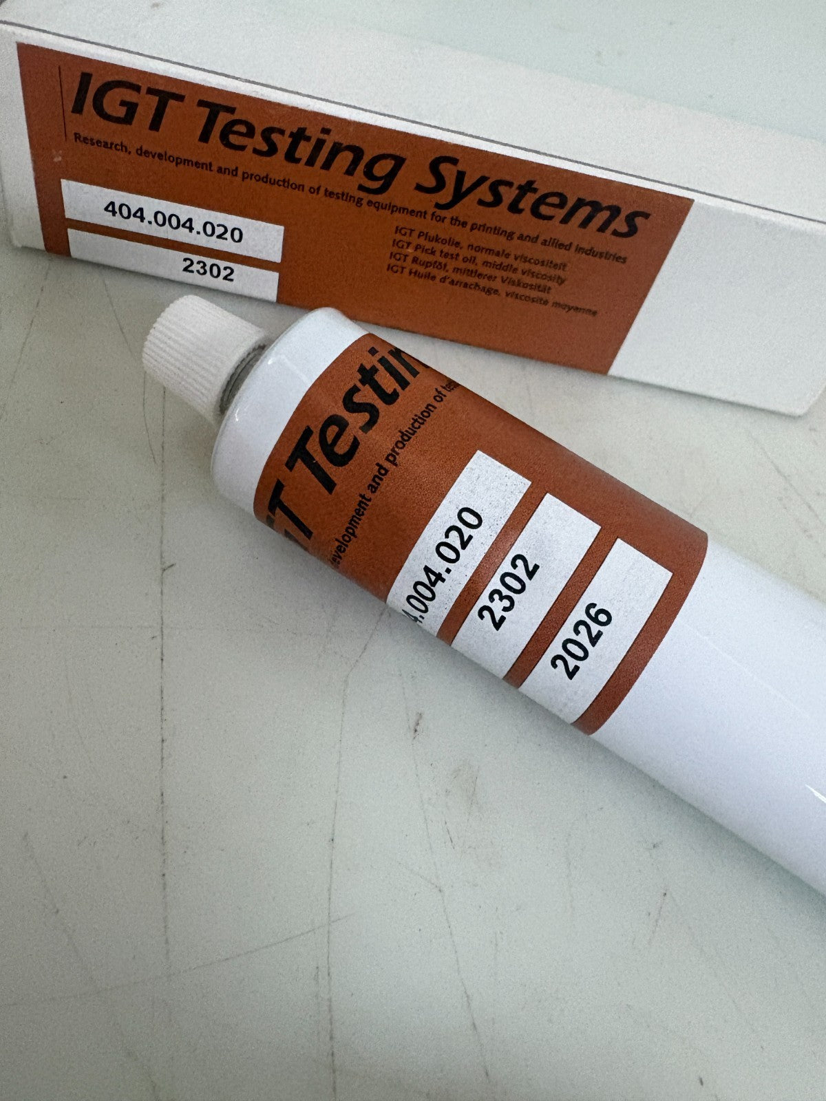 LOT OF 10 TUB IGT TESTING SYSTEMS PICK TEST OIL MIDDLE VISCOSITY 404.004.0201