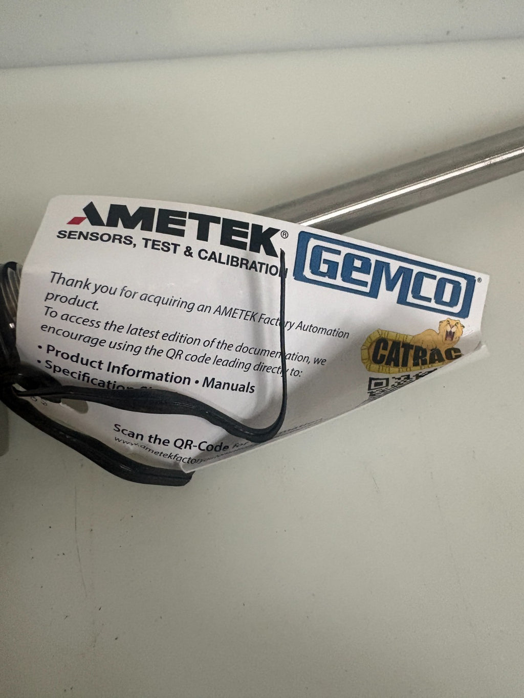 AMETEK GEMCO V MAX LINEAR DISPLACEMENT TRANSDUCER ANALOG OUTPUT 1