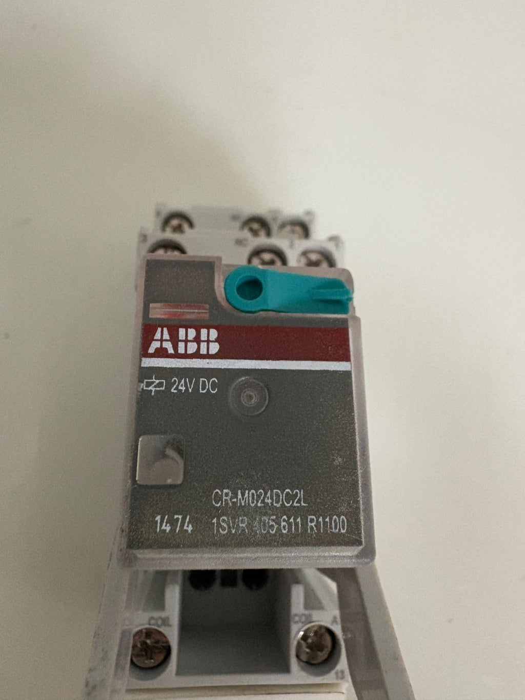 ABB RELAY MODULE CR-M024DC2L W/ABB CR-M3SS BASE AND CR-P/M 22 PROTECTIVE MODULE1