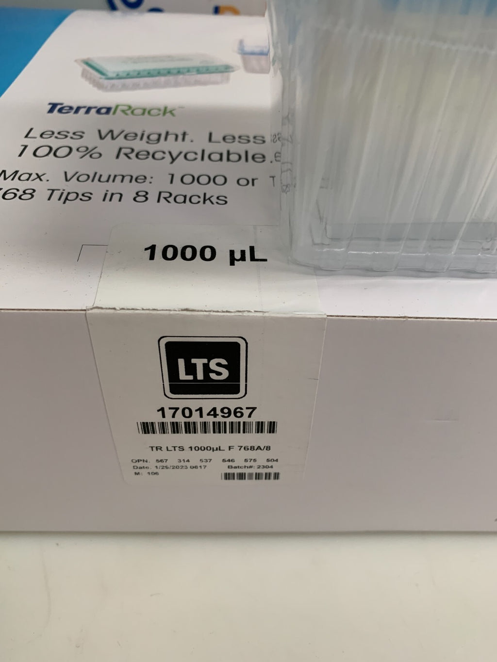 METTLER TOLEDO RAININ TERRA RACK PIPETTE TIPS 1000uL 17014967
