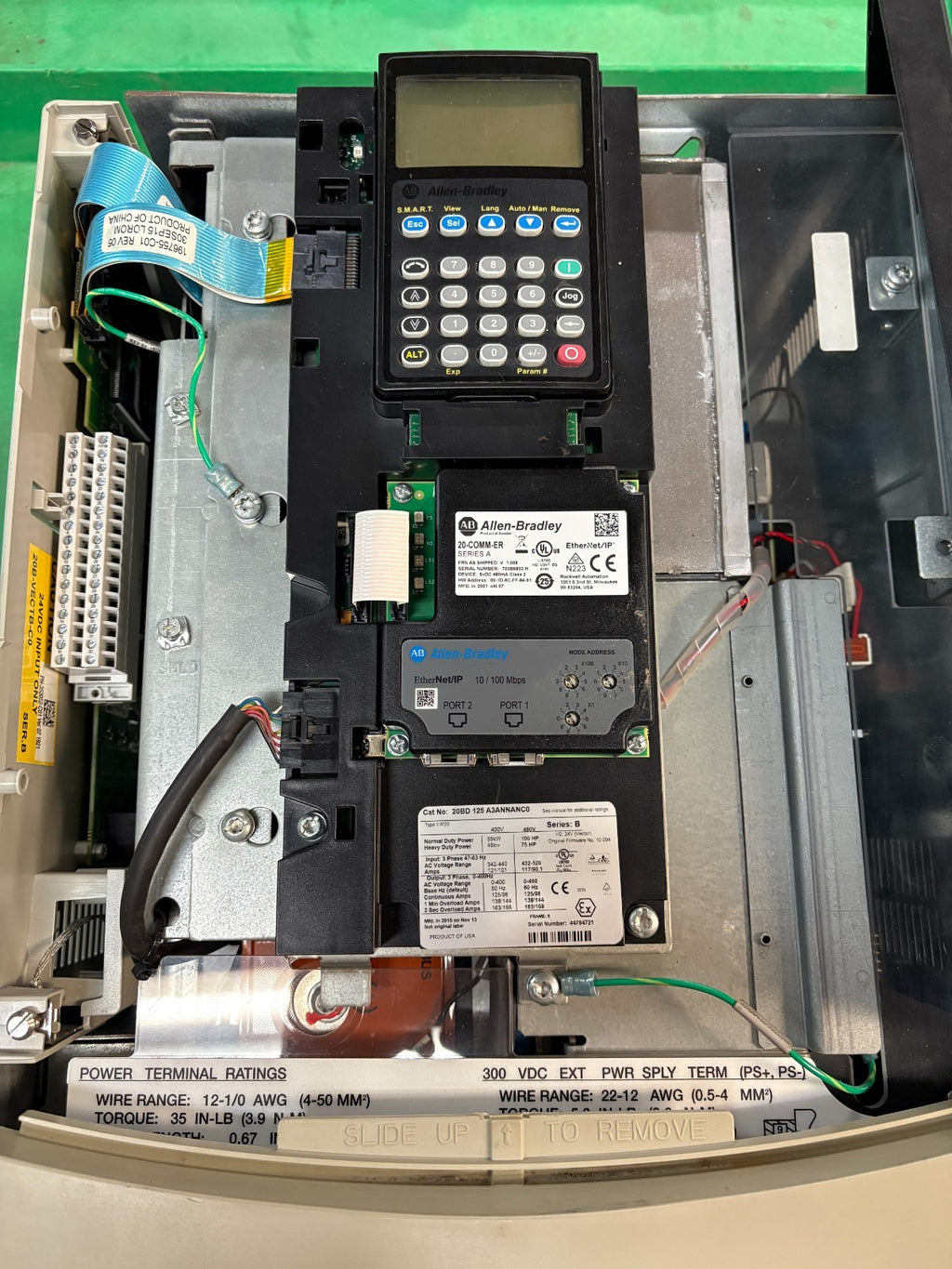 ALLEN BRADLEY POWER FLEX 700 100 HP 20BD 125 A3ANNANC0 SERIE B TYPE 1/1P20