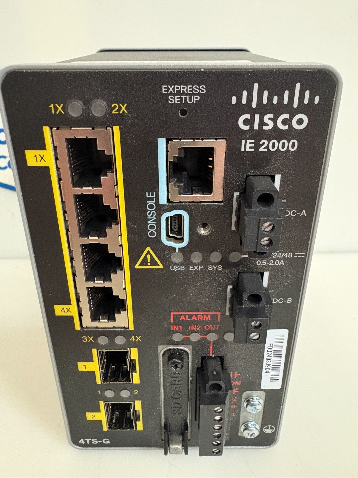 CISCO IE-2000-4TS-G-B 4 PORT ETHERNET SWITCH 12-C510-1813031