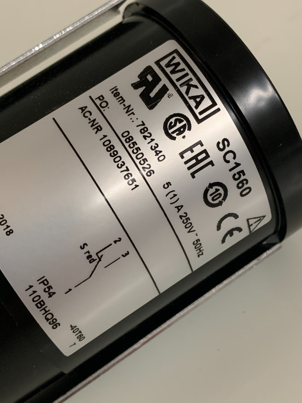 ATLAS COPCO TEMPERATURE SWITCH 1089-0376-51 WIKA SC1560