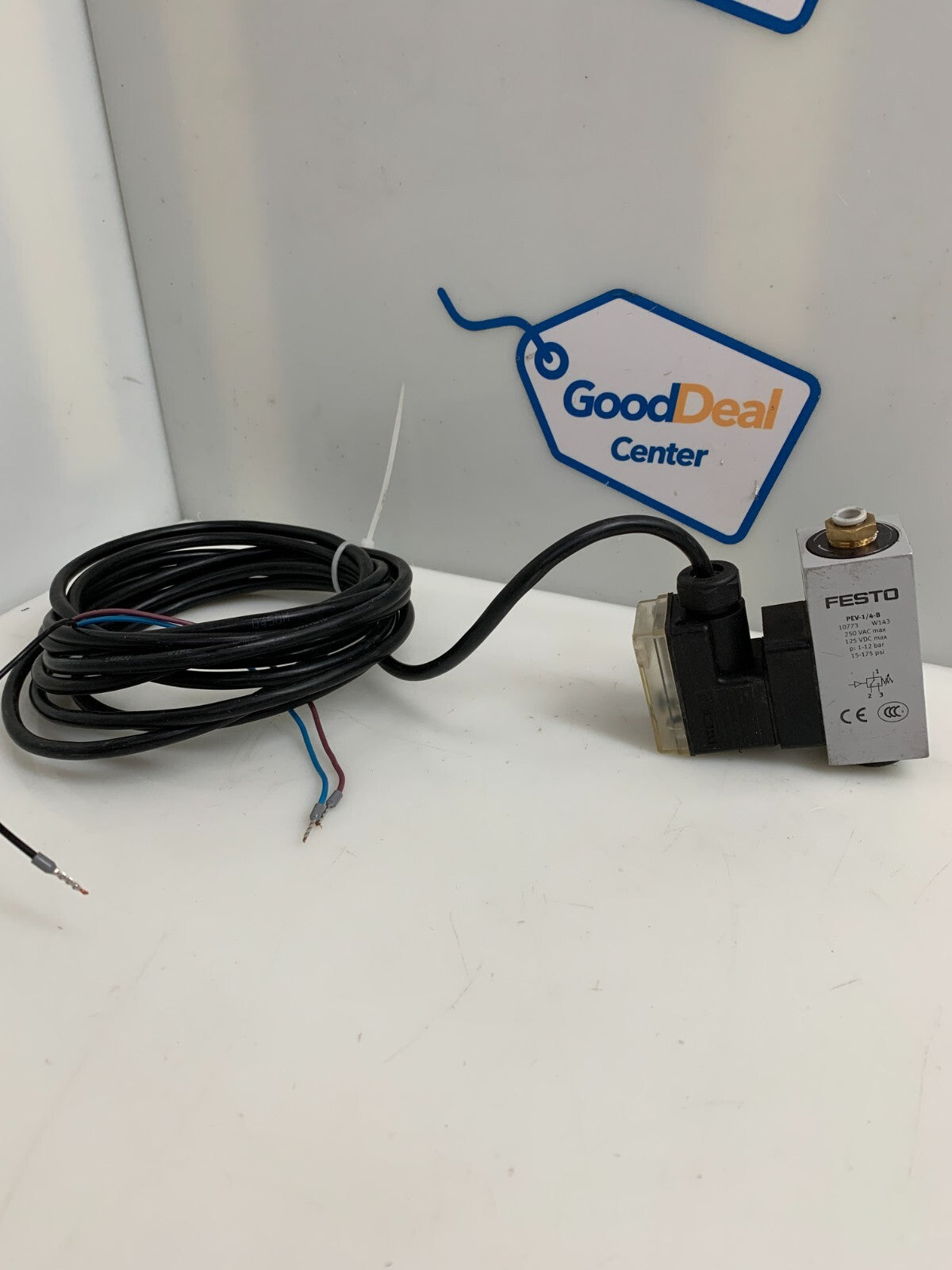 FESTO PEV-1/4-B Pressure Switch 10773  w/Solenoid Switch  LDS-V107507