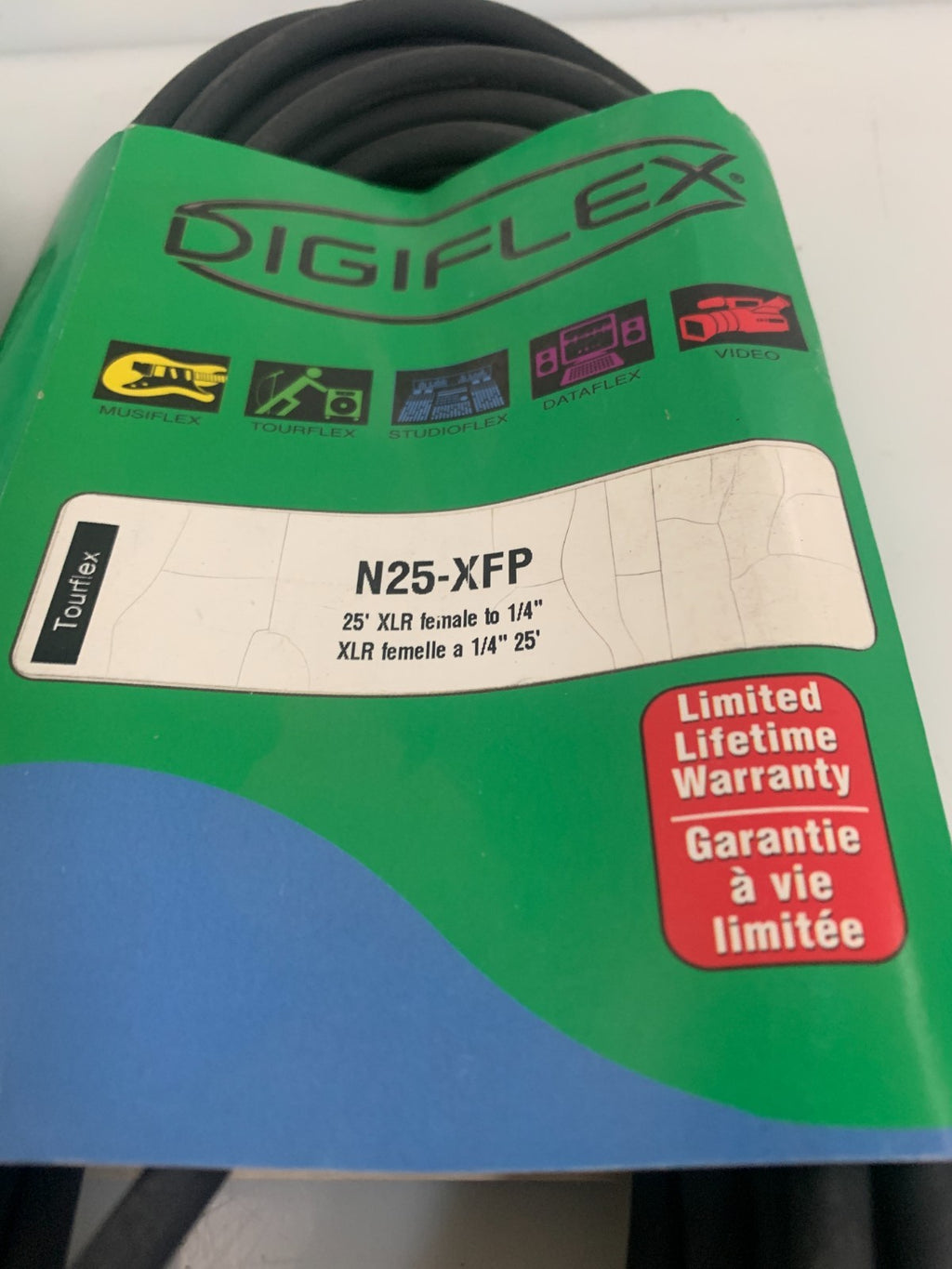 LOT OF 2 DIGIFLEX MICROPHONE CABLE 25' N25-XFP