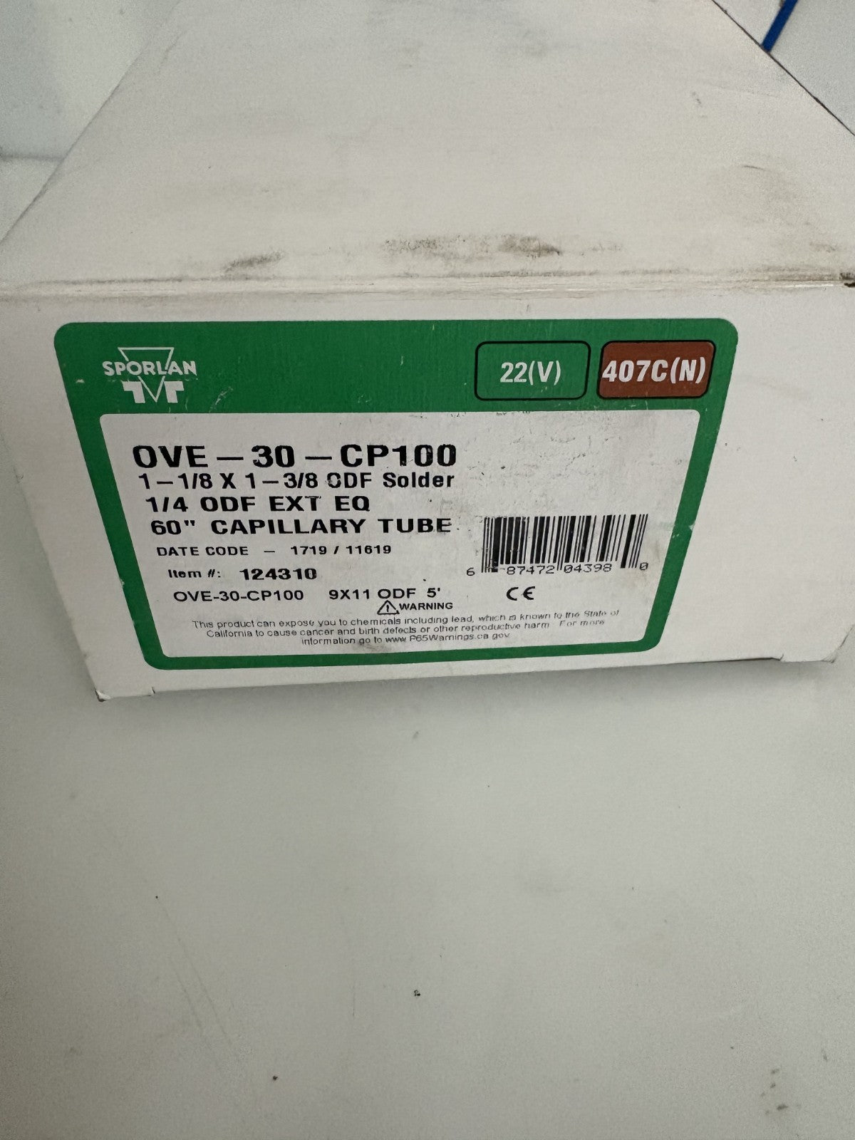 SPORLAN THERMASTATIC EXPANSION VALVE OVE-30-CP100