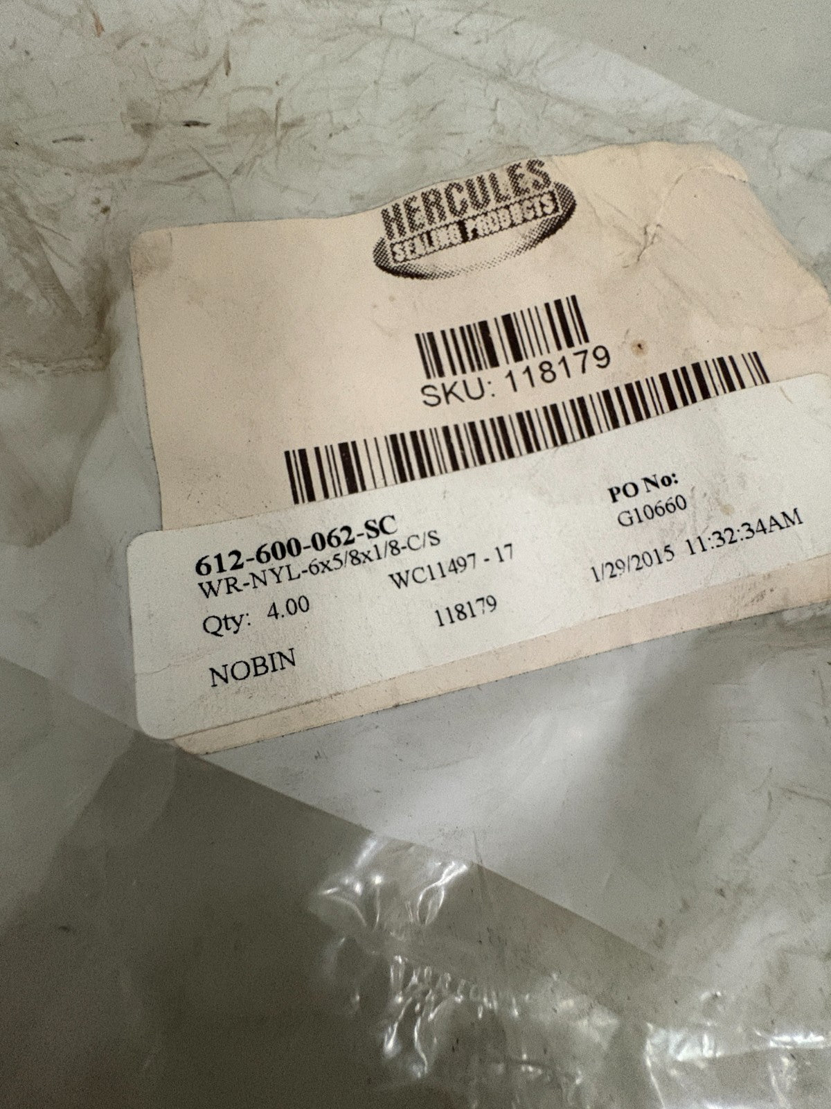 LOT OF 4 HERCULES SEAL 612-600-062-SC