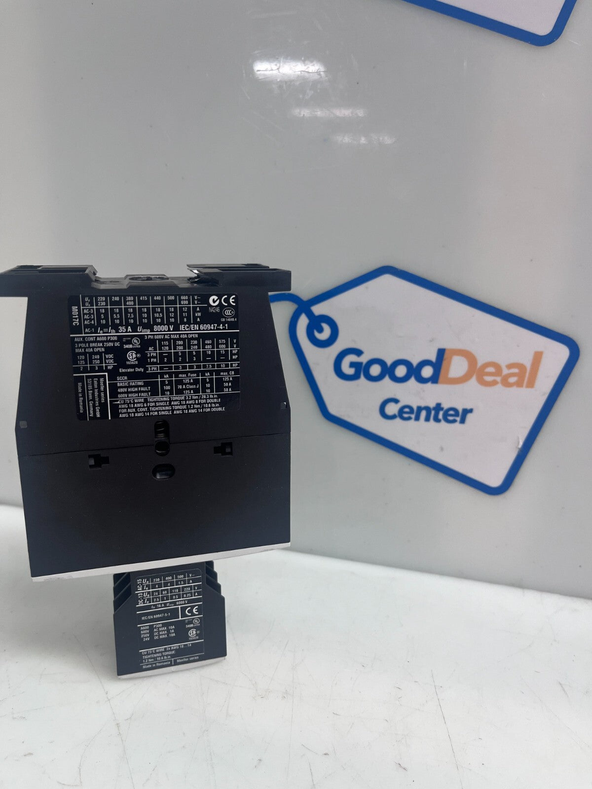 EATON/MOELLER   DIL M17-10 Contactor  XTCE018C10 w/DIL M32-XHI02