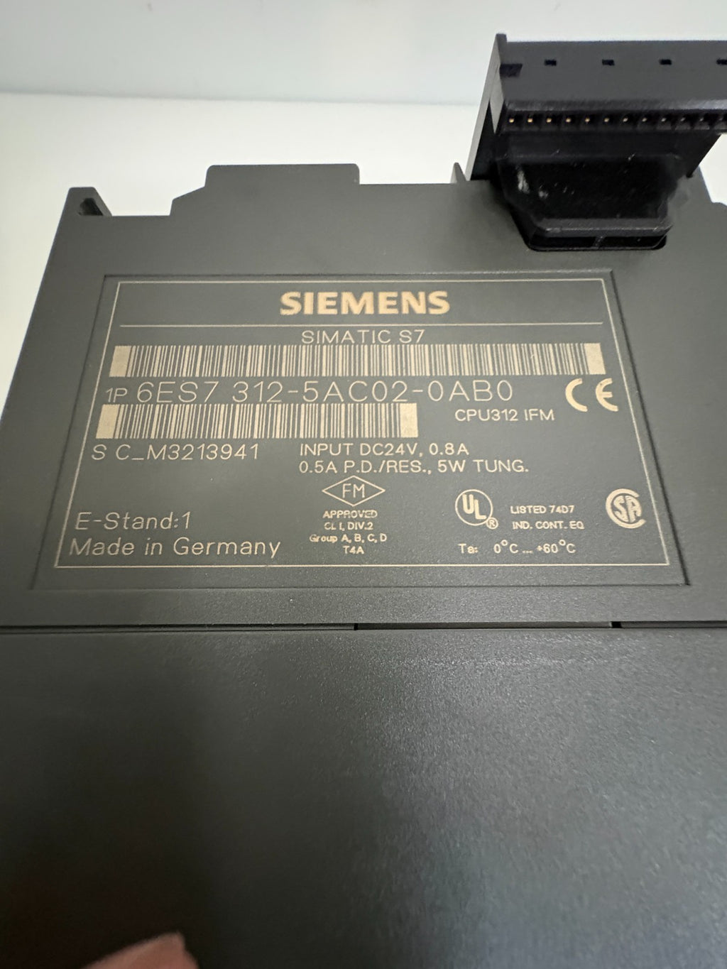 SIEMENS SIMATIC S7 CPU MODULE 6ES7 312-5AC02-0AB0