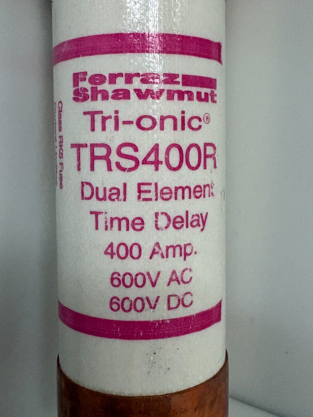 FERRAZ SHAWMUT TRI-ONIC TIME DELAY 400 AMP 600V FUSE #TRS 400R1