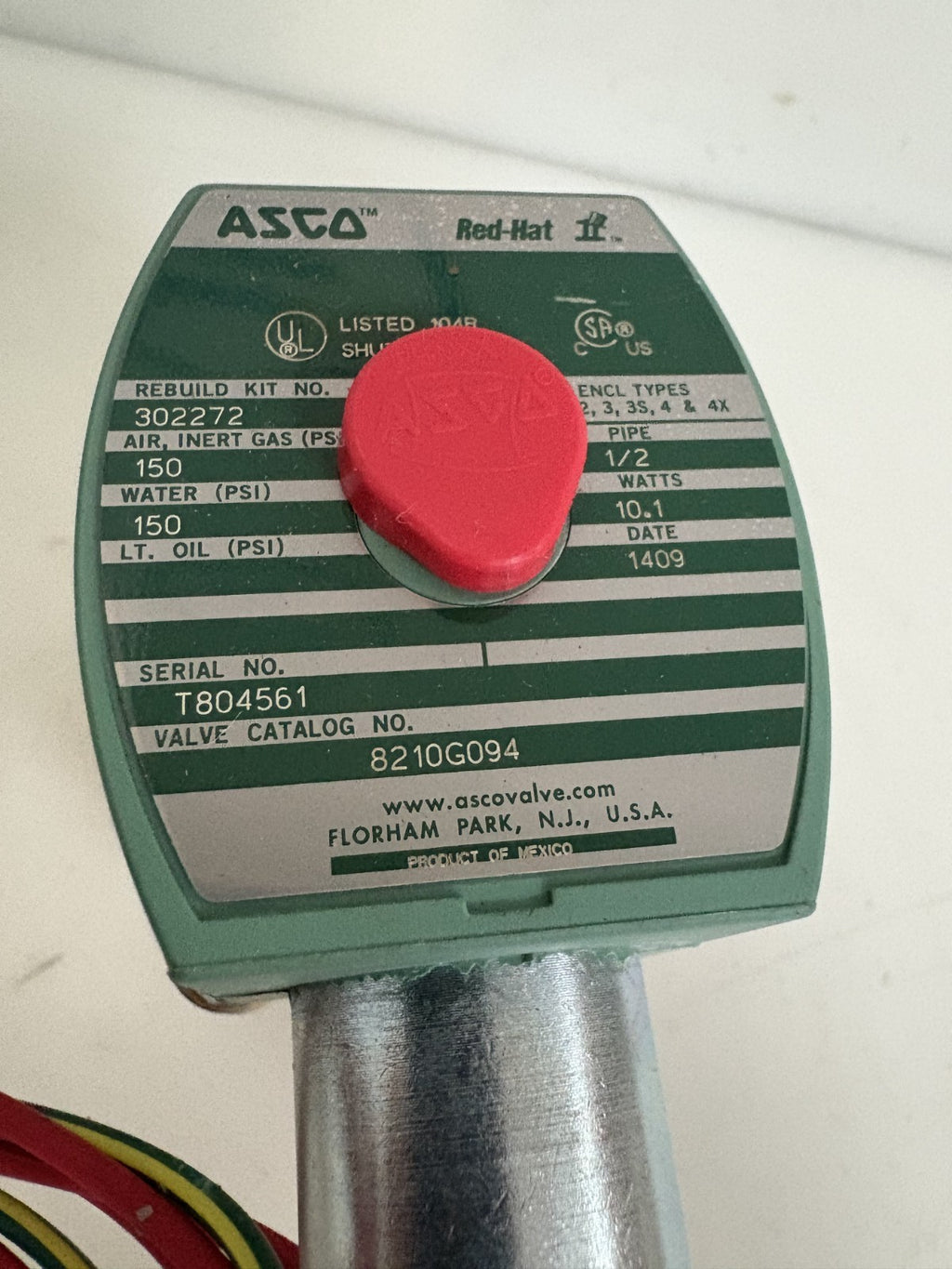 ASCO PNEUMATIC SOLENOID VALVE 8210G0942