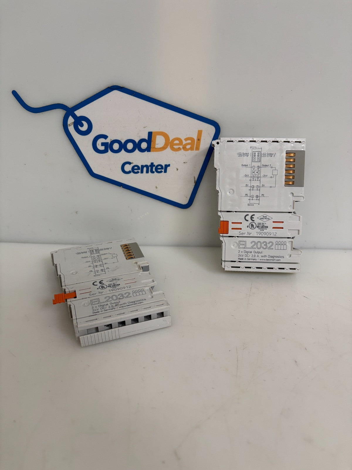 LOT OF 2 BECKHOFF 2X DIGITAL OUTPUT 24V DC EL2032
