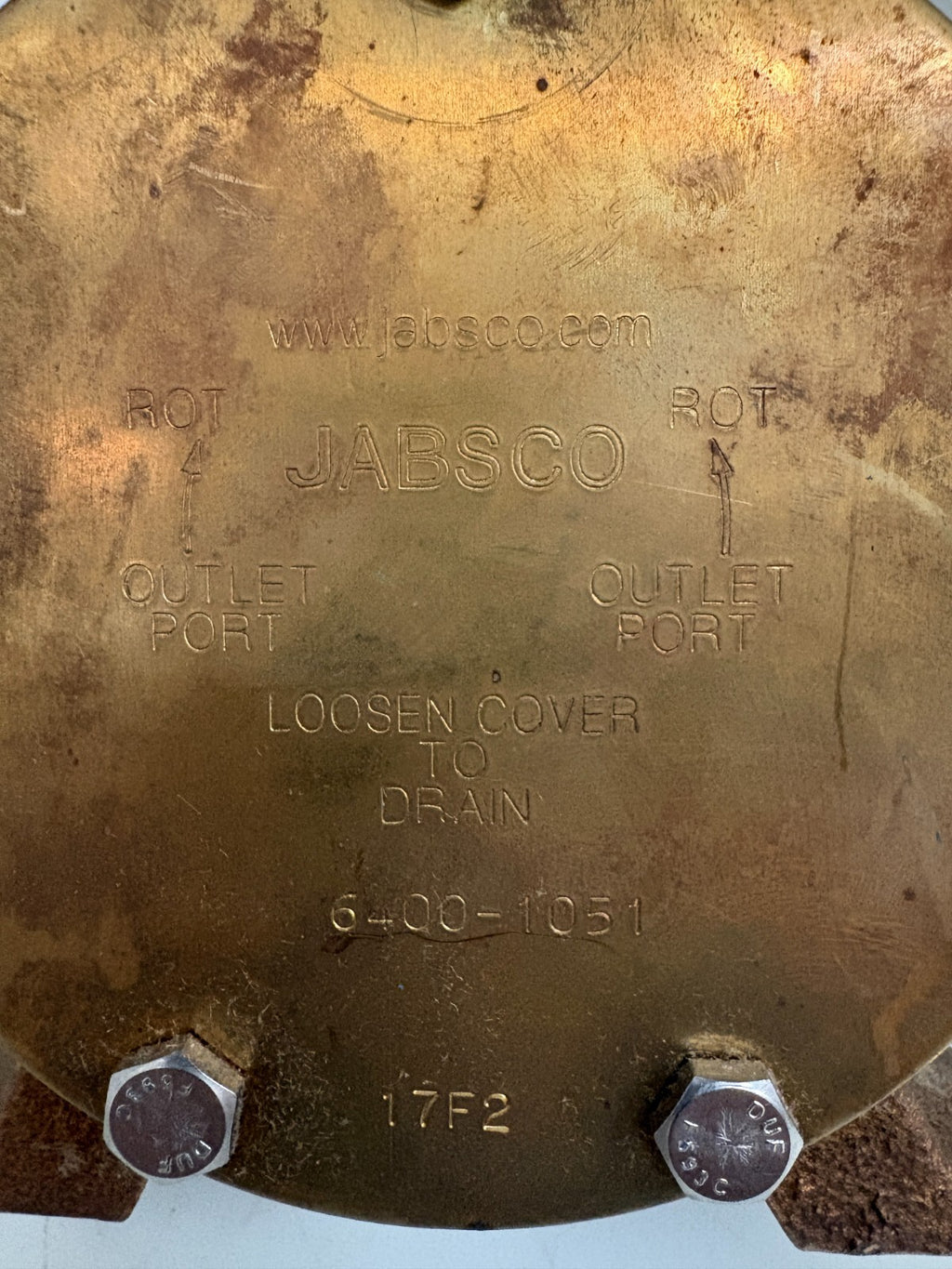 JABSCO MODEL 6400-1051 BRASS PEDESTAL IMPELLER PUMP 2