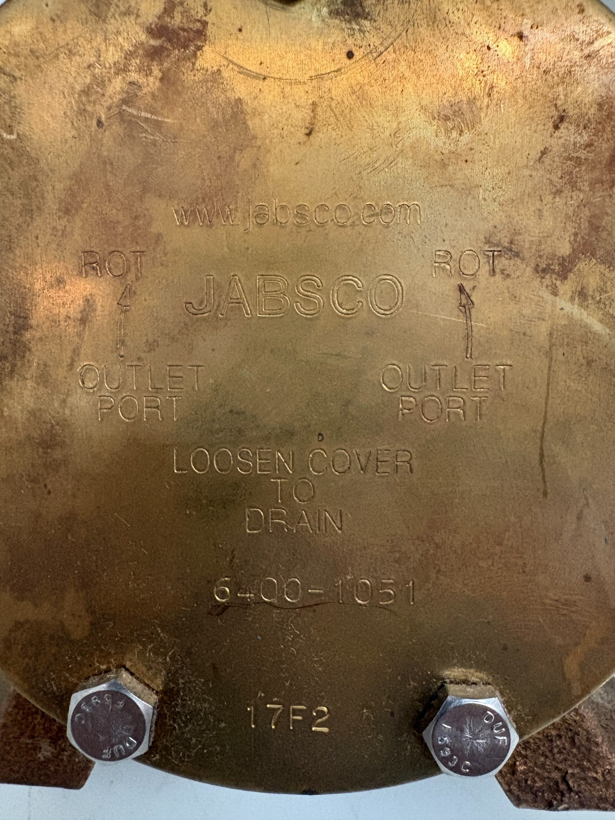 JABSCO MODEL 6400-1051 BRASS PEDESTAL IMPELLER PUMP 2