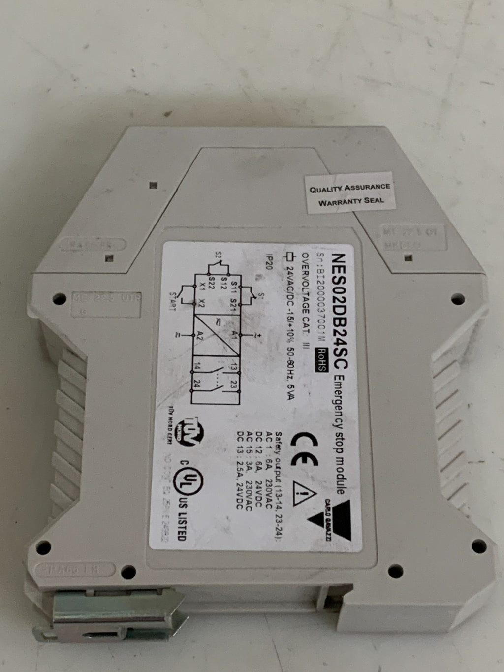 CARLO GAMAZZI EMERGENCY STOP MODULE NES02DB24SC
