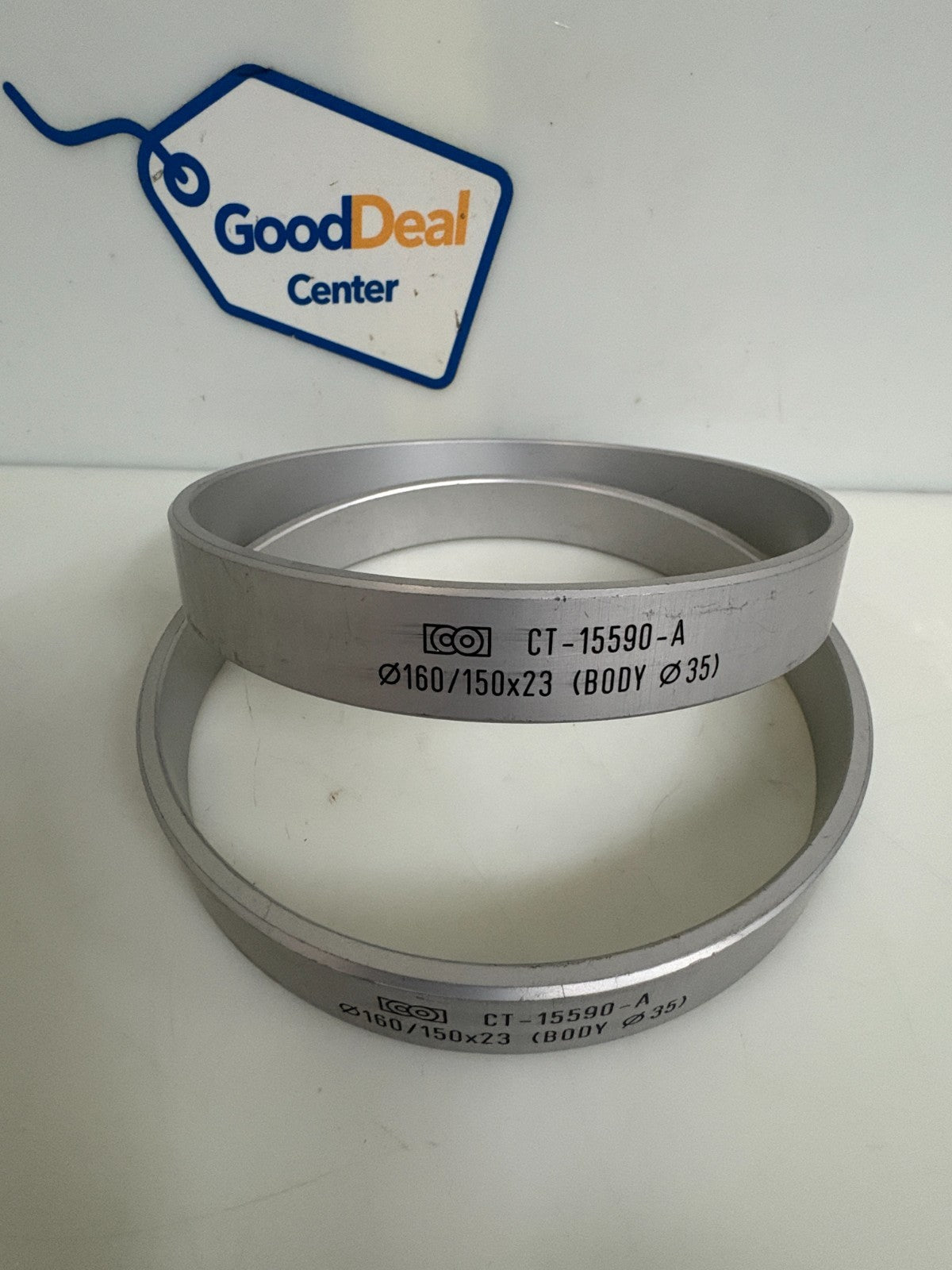 LOT OF 2 COMBI TOOL ALUMINIUM RING CT-15590-A 160/150 X 23 (BODY 35)