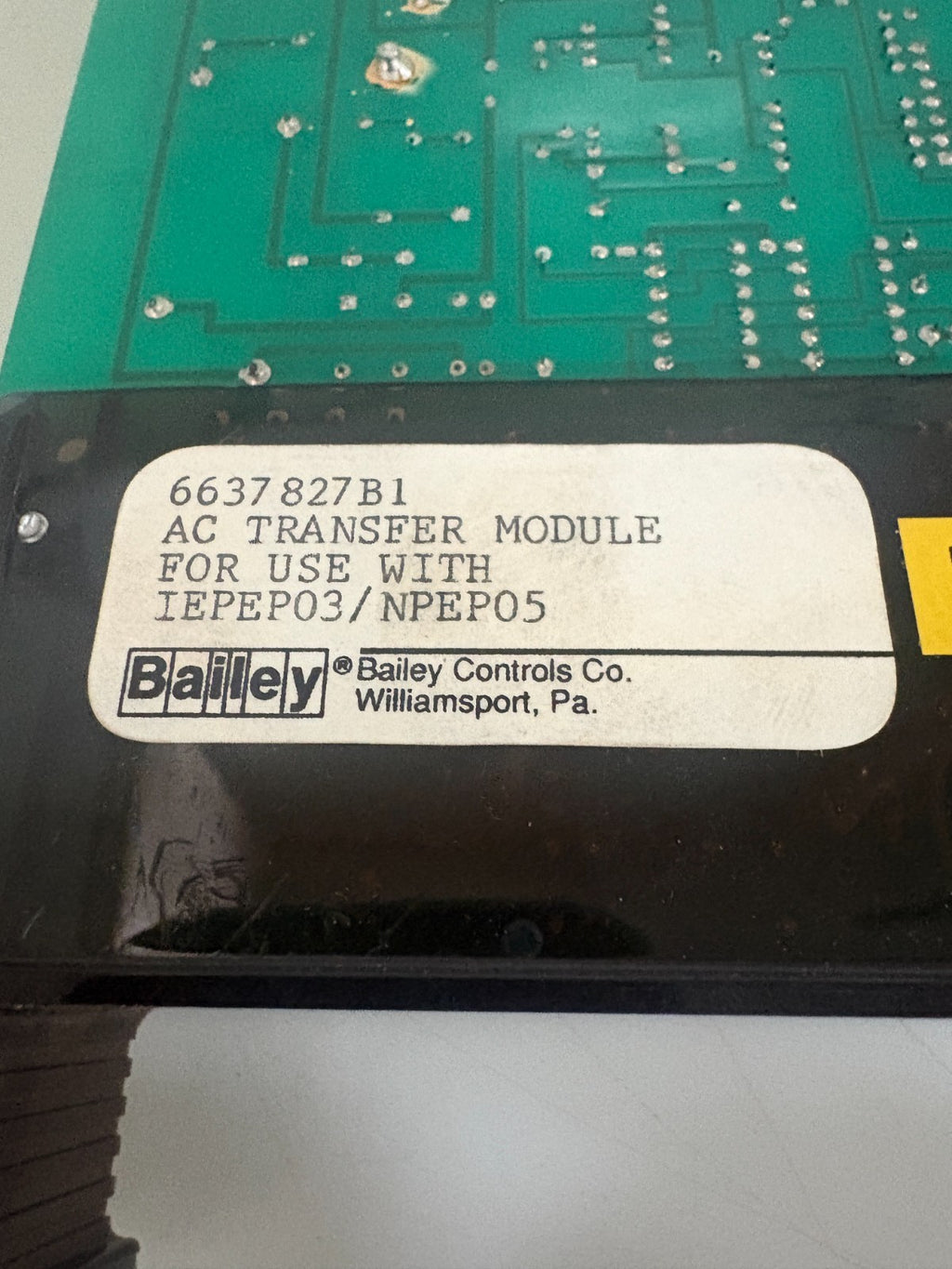 BAILEY ABB AC TRANSFER MODULE 6637827B12