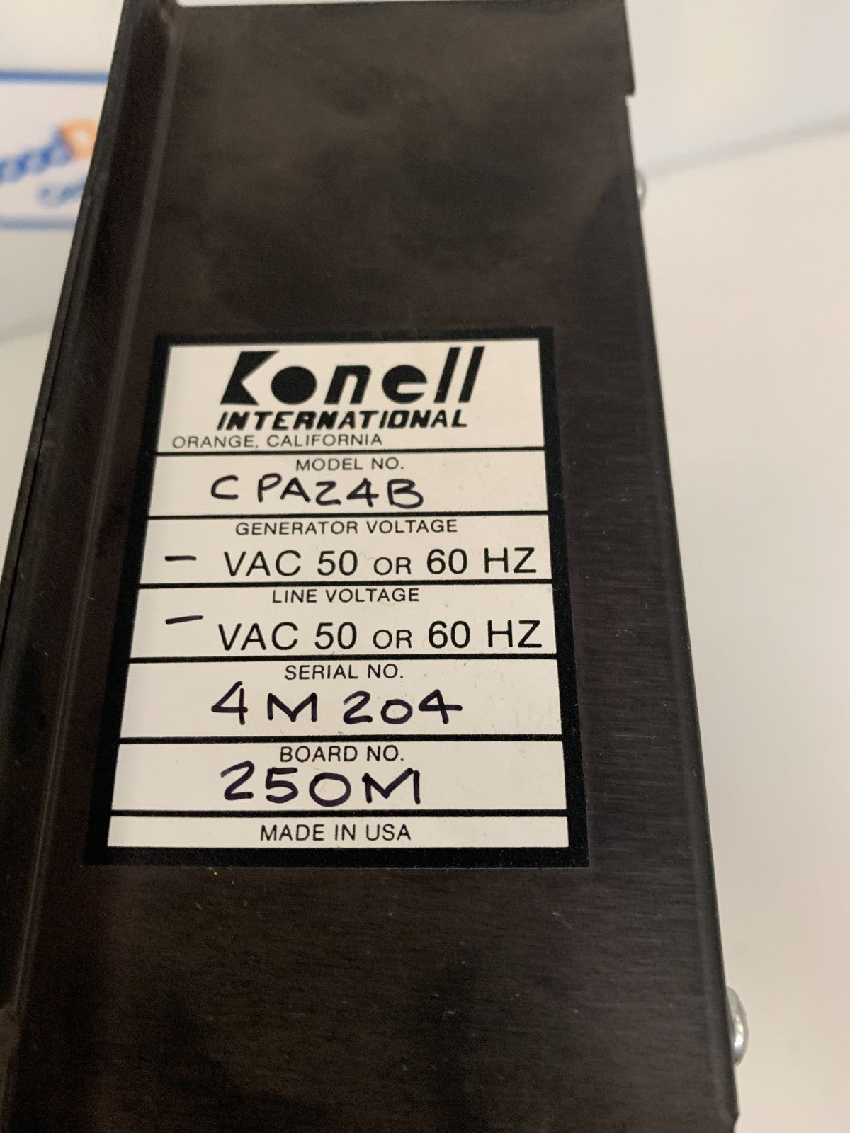 ZENITH CONTROLS KONELL INT START/STOP MODULE CPA 24B