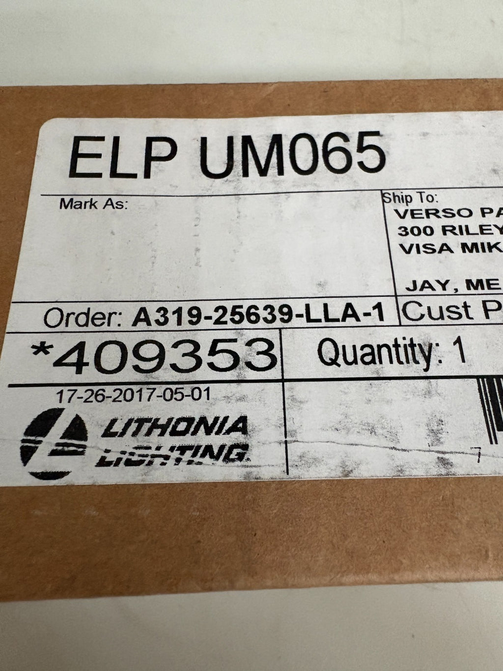 LITHONIA TRANSFORMER ELP UM 065