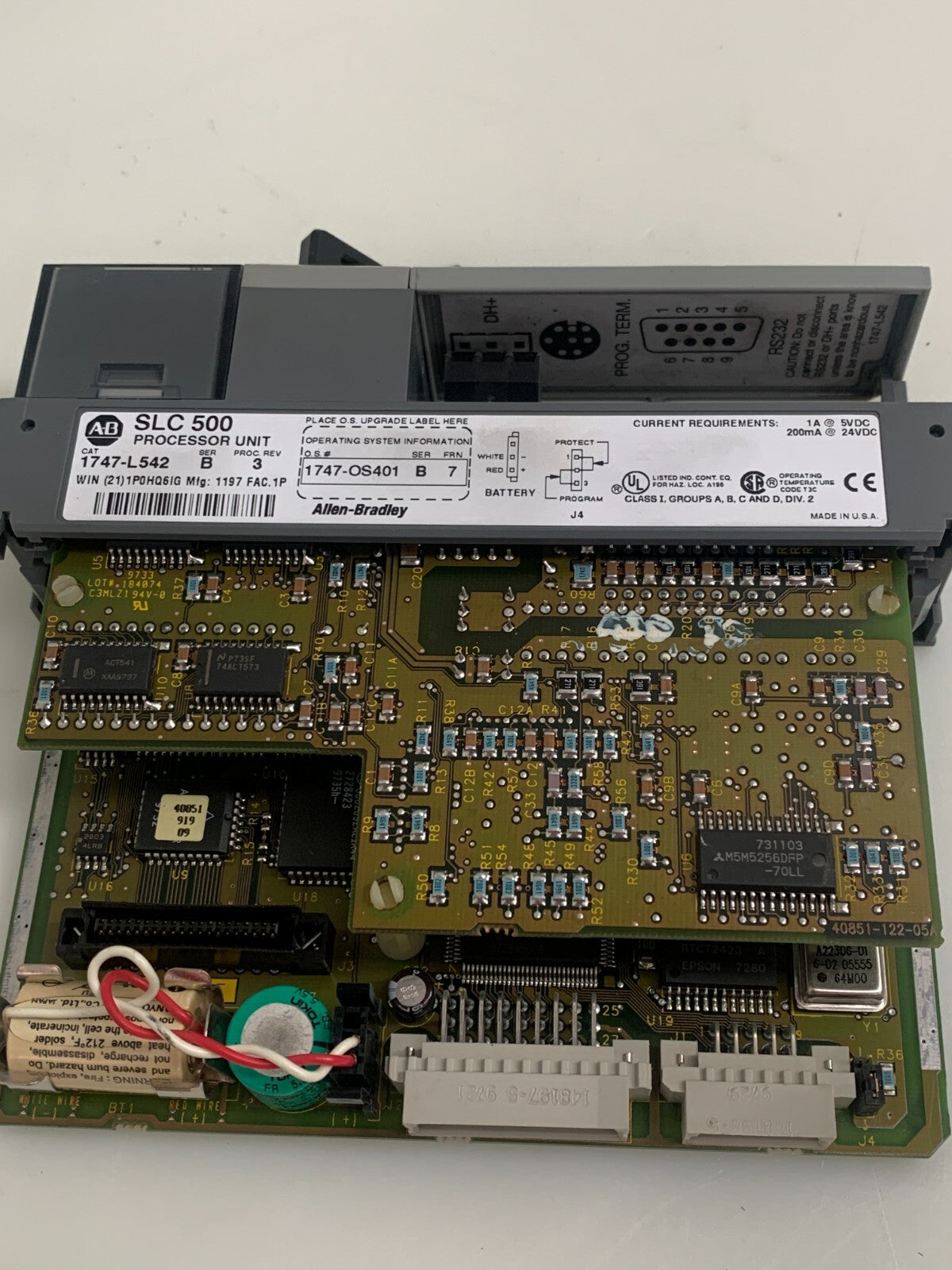 ALLEN BRADLEY  SLC 500  Processor Unit  1747-L542  B  3