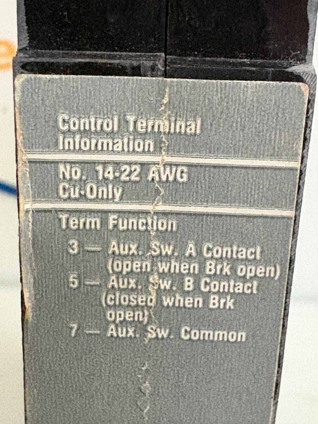 SIEMENS AUXILLIARY CONTACT FOR BREAKER A01ED62