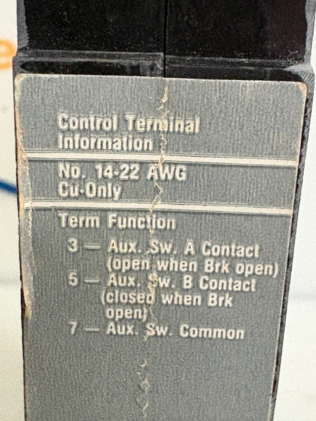SIEMENS AUXILLIARY CONTACT FOR BREAKER A01ED62