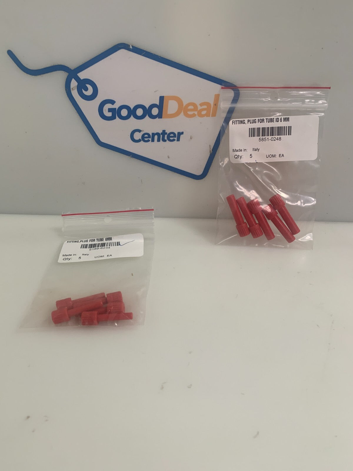 HP SCITEX PLUG 4 MM 5189-6234 5 IN BAG PLUG 6MM 5851-0248 5 IN BAG