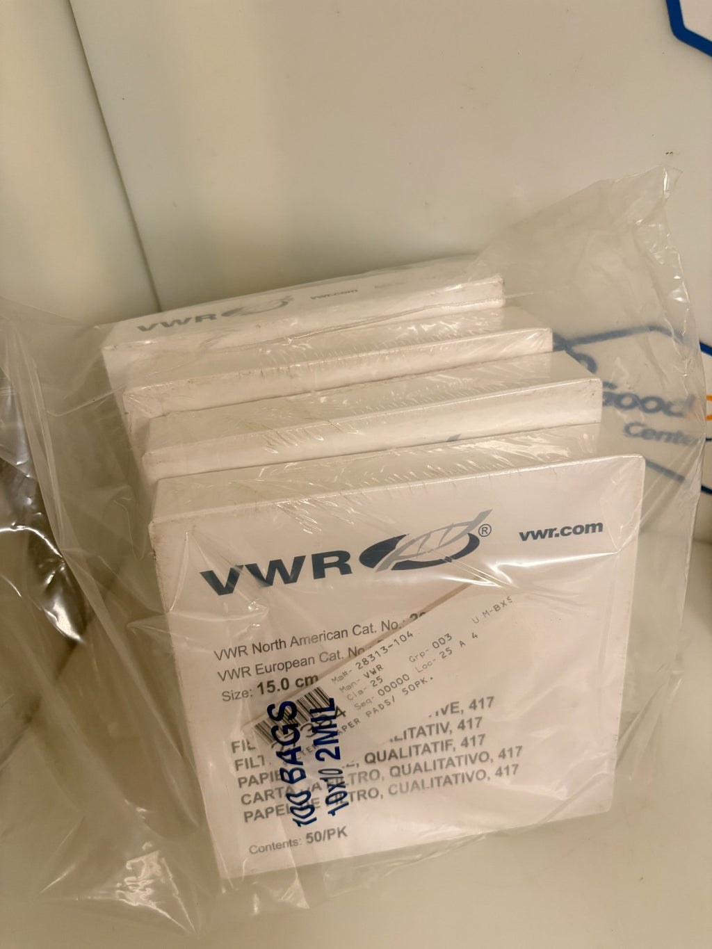 LOT OF 5 VWR QUALITATIVE FILTER 50/PK 28313-1042