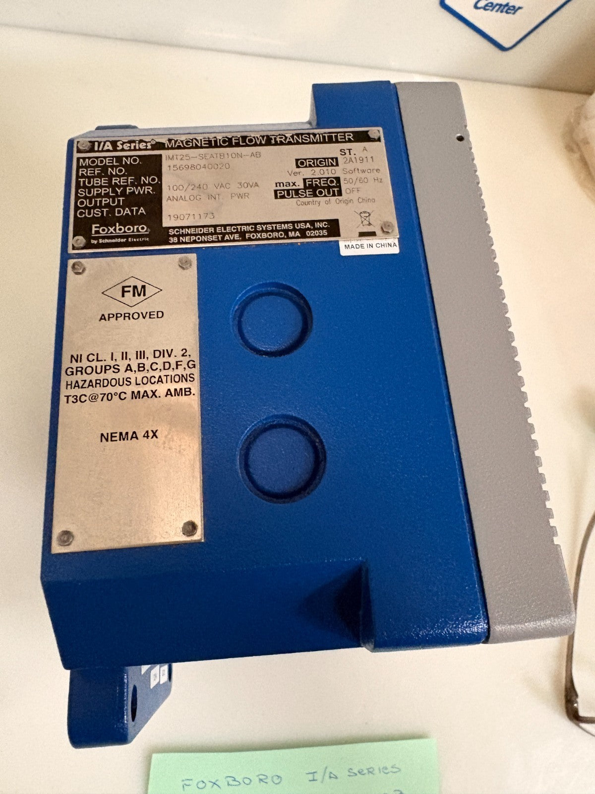 FOXBORO I/A SERIES IMT25-SEATB10N-AB MAGNETIC FLOW TRANSMITTER