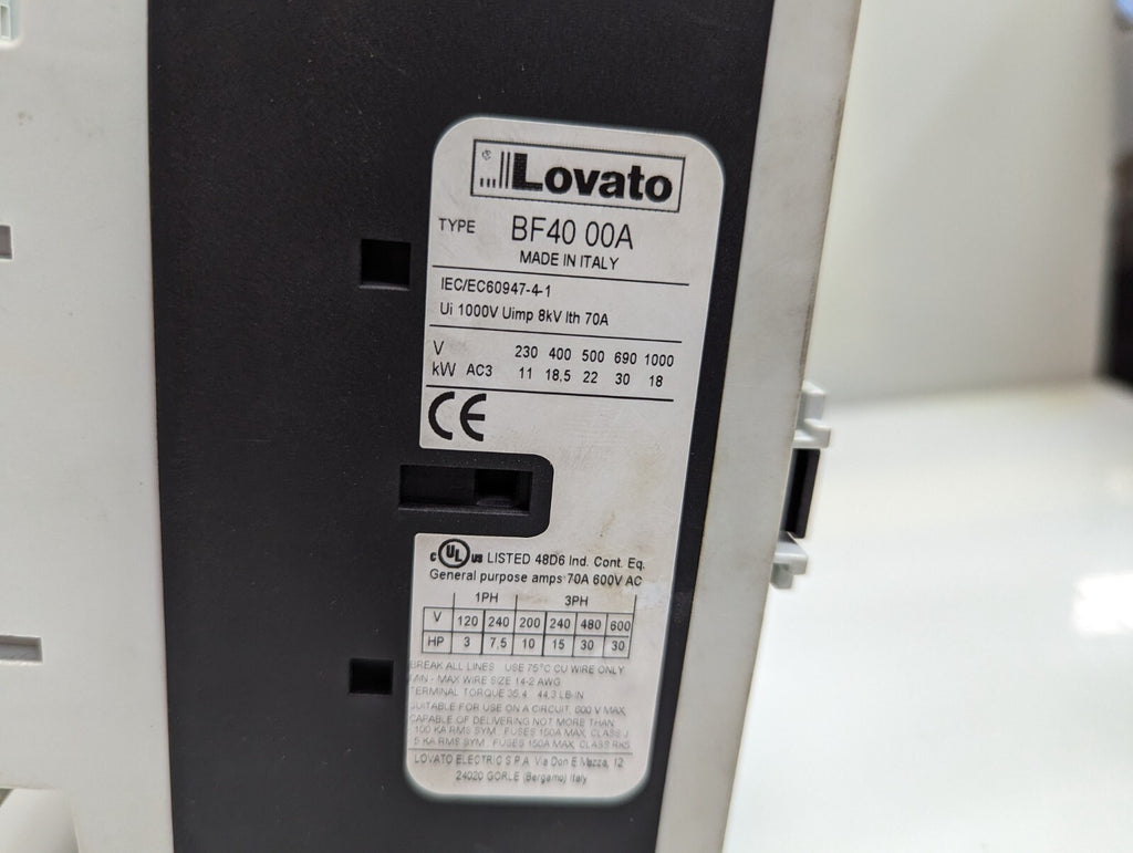 Lovato Electric BF40 00A Contactor