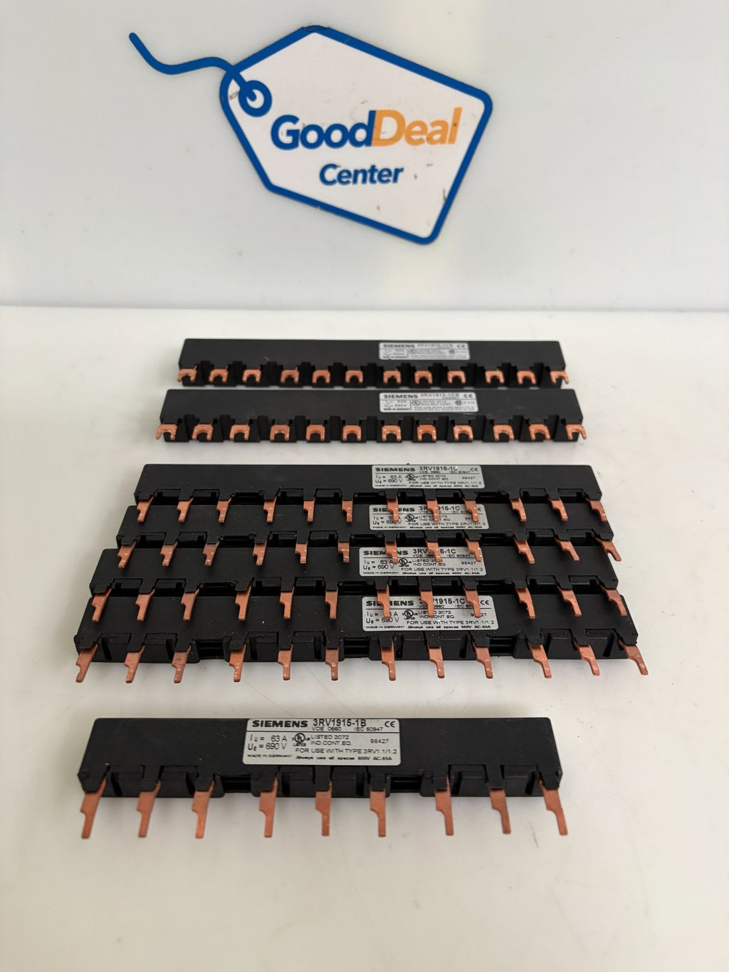 SIEMENS AUXILIARY LINE FEEDER BAR MIX LOT 4X 3RV1915-1C 2X 3RV1915-1CB