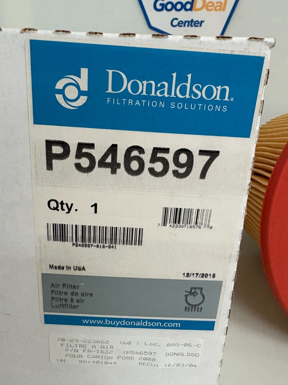 LOT OF 3 DONALDSON AIR FILTER P546597