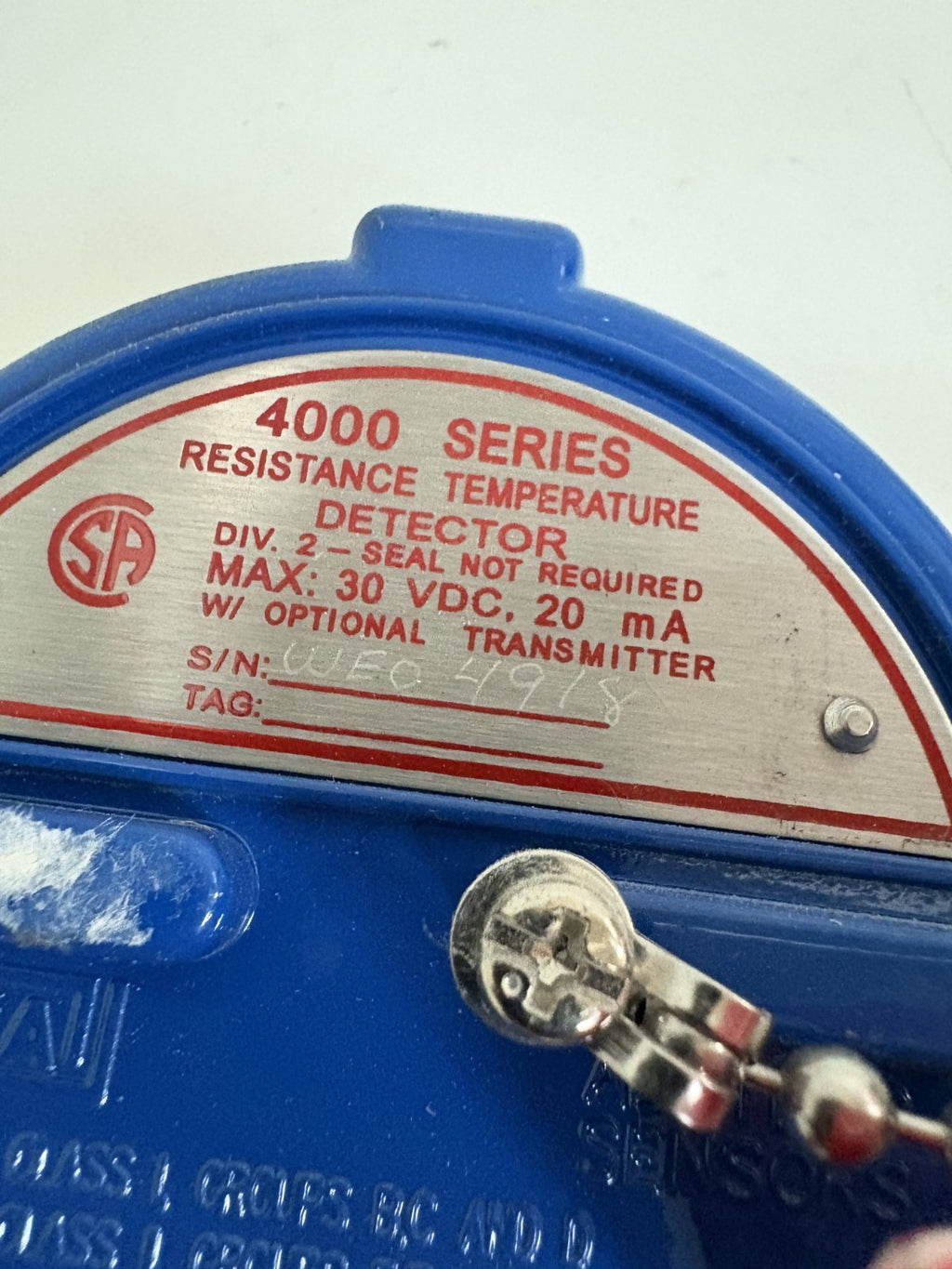 WIKA RESISTANCE TEMPERATURE DETECTOR A34-1.750-04.000-0 4000 SERIES TIP 5 3/4"
