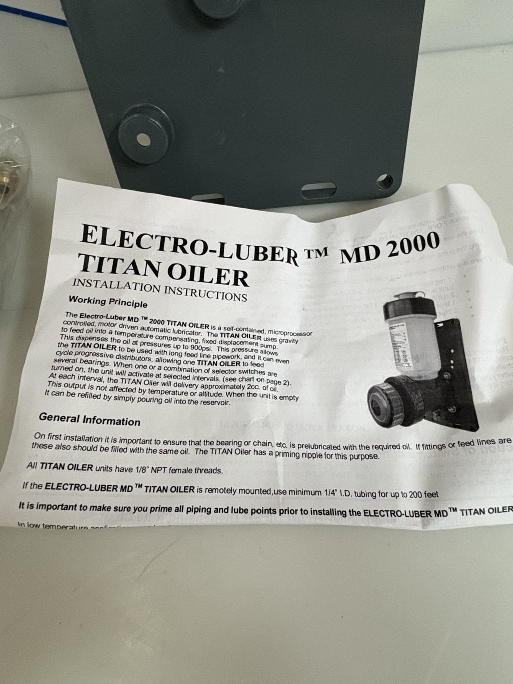 ELECTRO LUBER MD 2000 TITAN OILER 250 CC
