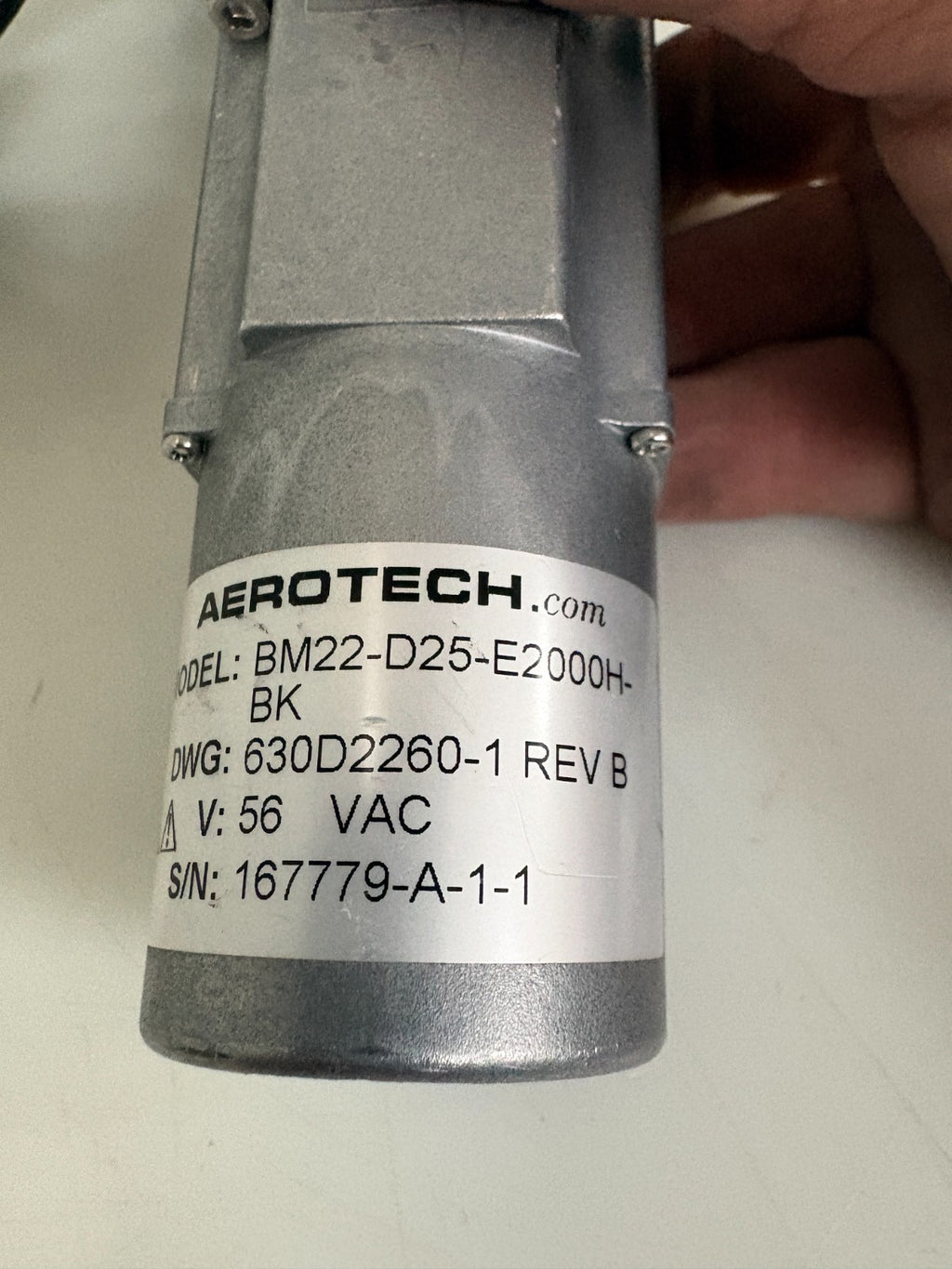 AEROTECH MINI SERVO MOTOR BM22-D25-E2000H-BK W/CABLES4