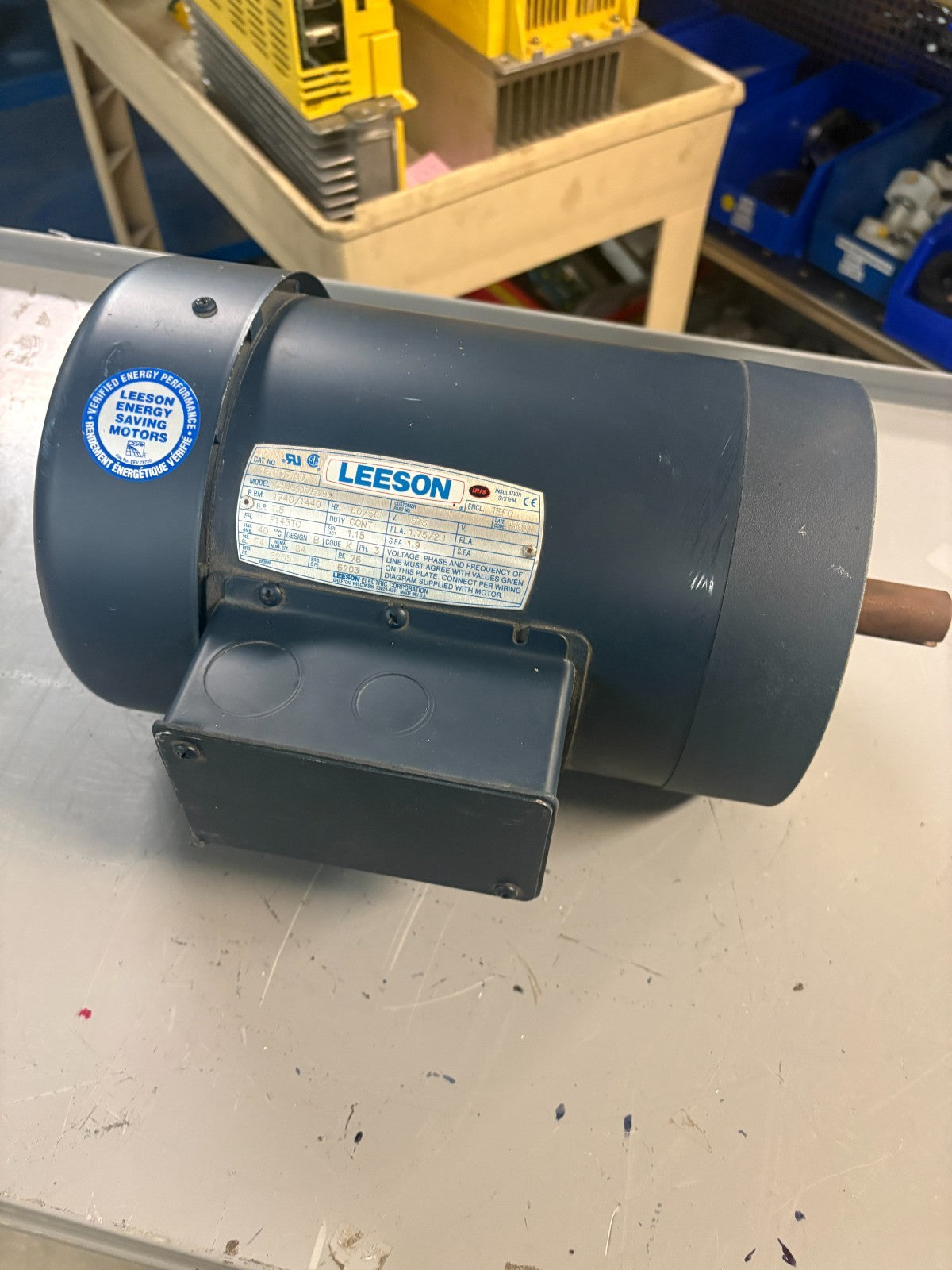 LEESON 1.5HP MOTOR MODEL 0145T17F09J CAT: 120 177.00 0