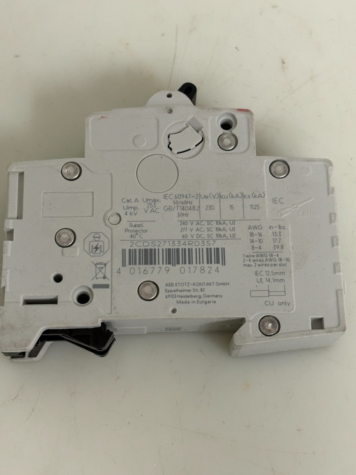 ABB CIRCUIT BREAKER ST201M K 10 A 