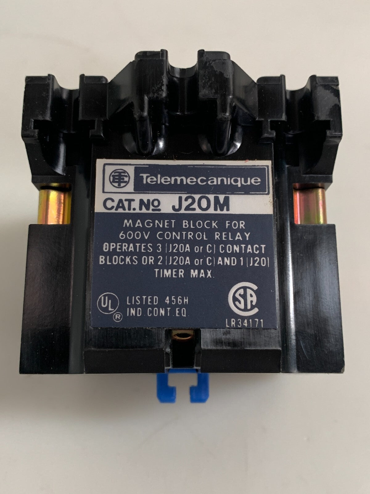 TELEMECANIQUE (GOULD) MAGNET BLOCK J20M FOR 600V CONTROL RELAY
