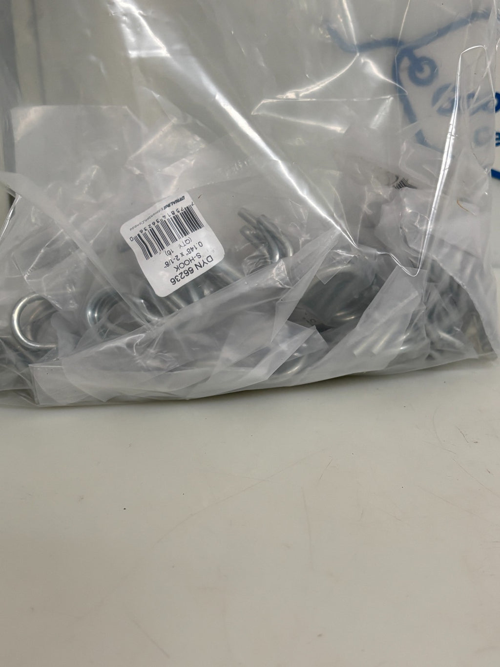 DYNALINE S-HOOK 2 1/8" LOT OF 12 BAGS OF 10