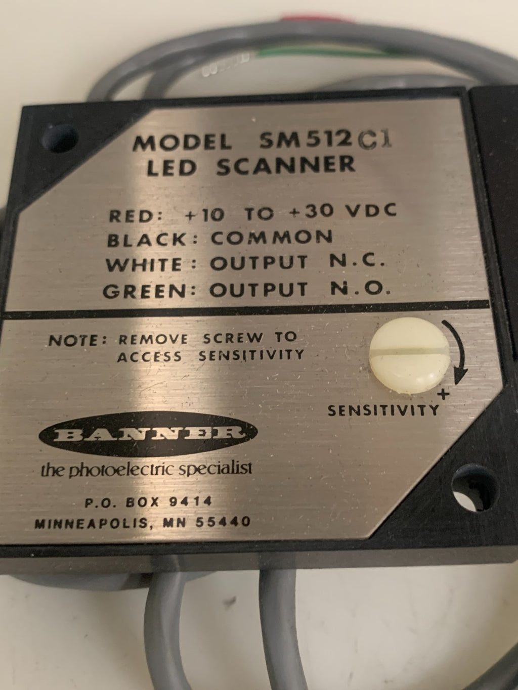 BANNER LED SCANNER SENSOR SM512 C1