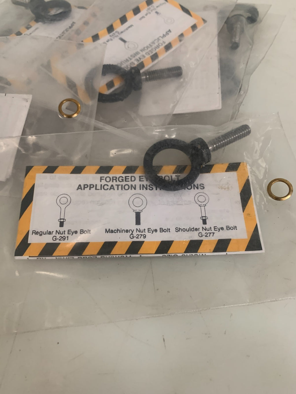 LOT OF 9 CROSBY NUT EYE BOLT G-279