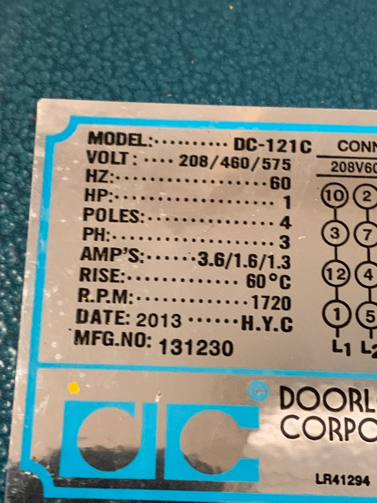 DOORLEC 3 PHASE MOTOR DC-121C