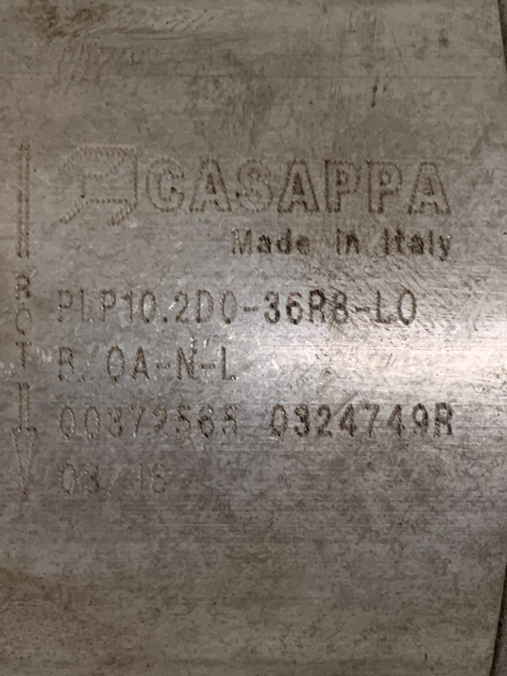 CASAPPA HYDRAULIC PUMP PLP10.2DO-36R8-LO